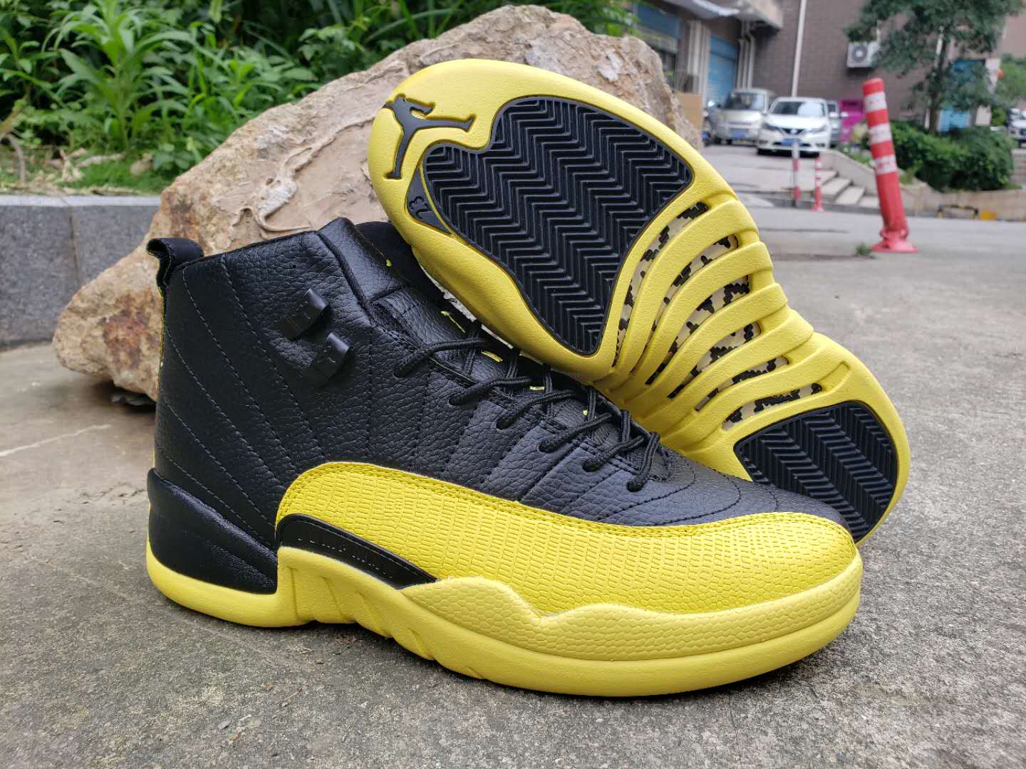 Air Jordan 12 High Bumblebee Yellow Black Shoes